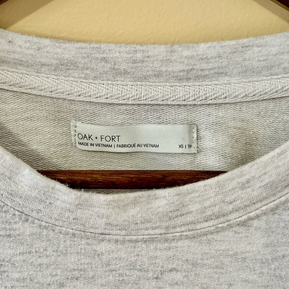 OAK + FORT| Men's Light Heather Grey Knit Crew Neck Sz XS - Picture 2 of 5